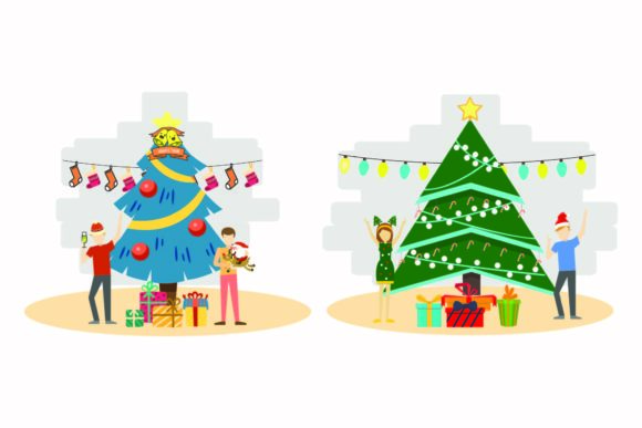 Christmas Fir Celebration: A Festive Graphics and Illustrations Set