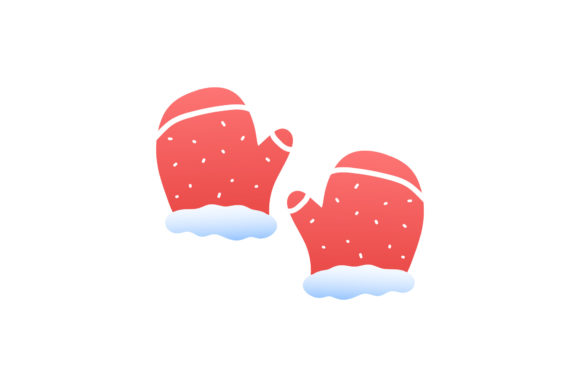Christmas Gloves Pair: A Versatile Graphics Illustration