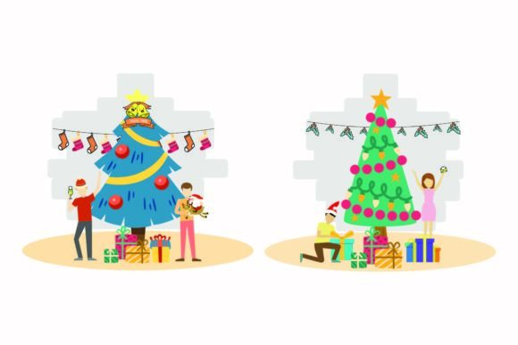 Christmas Party Decoration Illustration: A Versatile Graphic