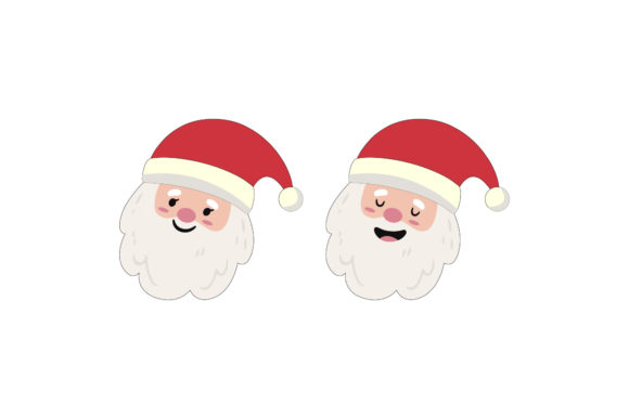 Christmas Santa Head Graphics for Handmade Holiday Projects