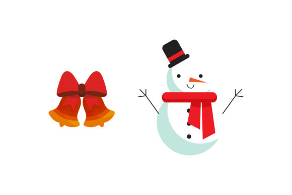 Christmas Snowman and Ribbon: A Festive Graphics Set
