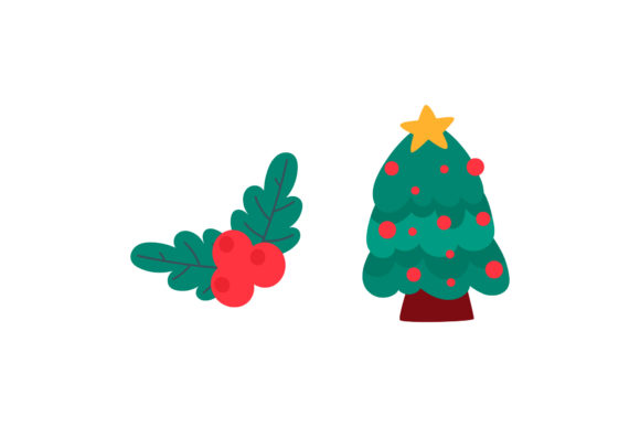 Christmas Tree Mistletoe: A Festive Graphics Asset for Local Brands