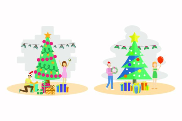 Festive Embroidery with Christmas Seasonal Decoration Set